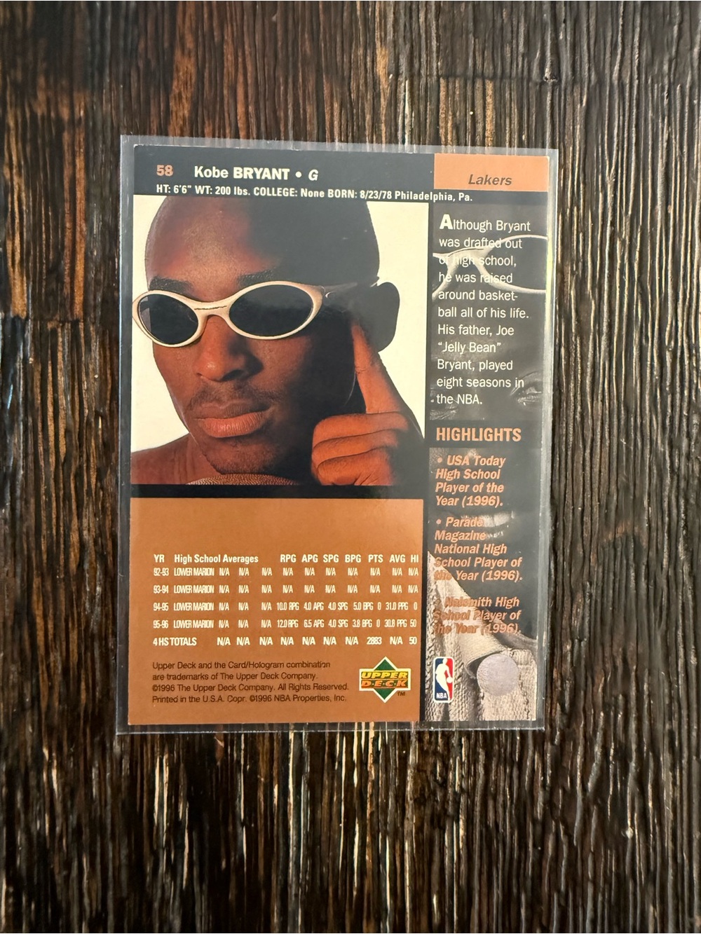 Kobe Bryant Rookie card - Picture 2 of 2